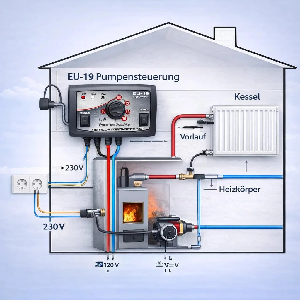 TECH EU-19 Pumpensteuerung für Heizkreispumpe Zentralheizung - Image 5